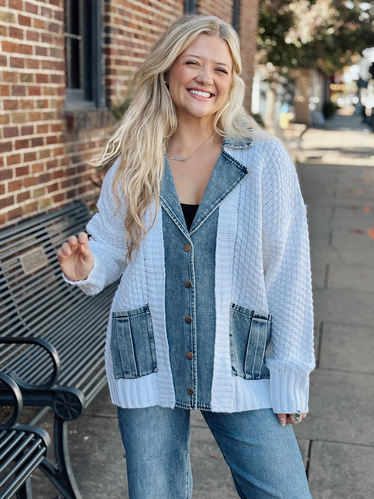 Ivory + Indigo Sweater