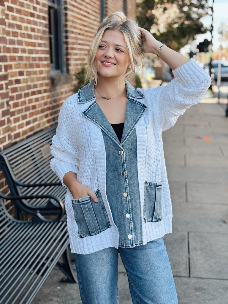 Ivory + Indigo Sweater
