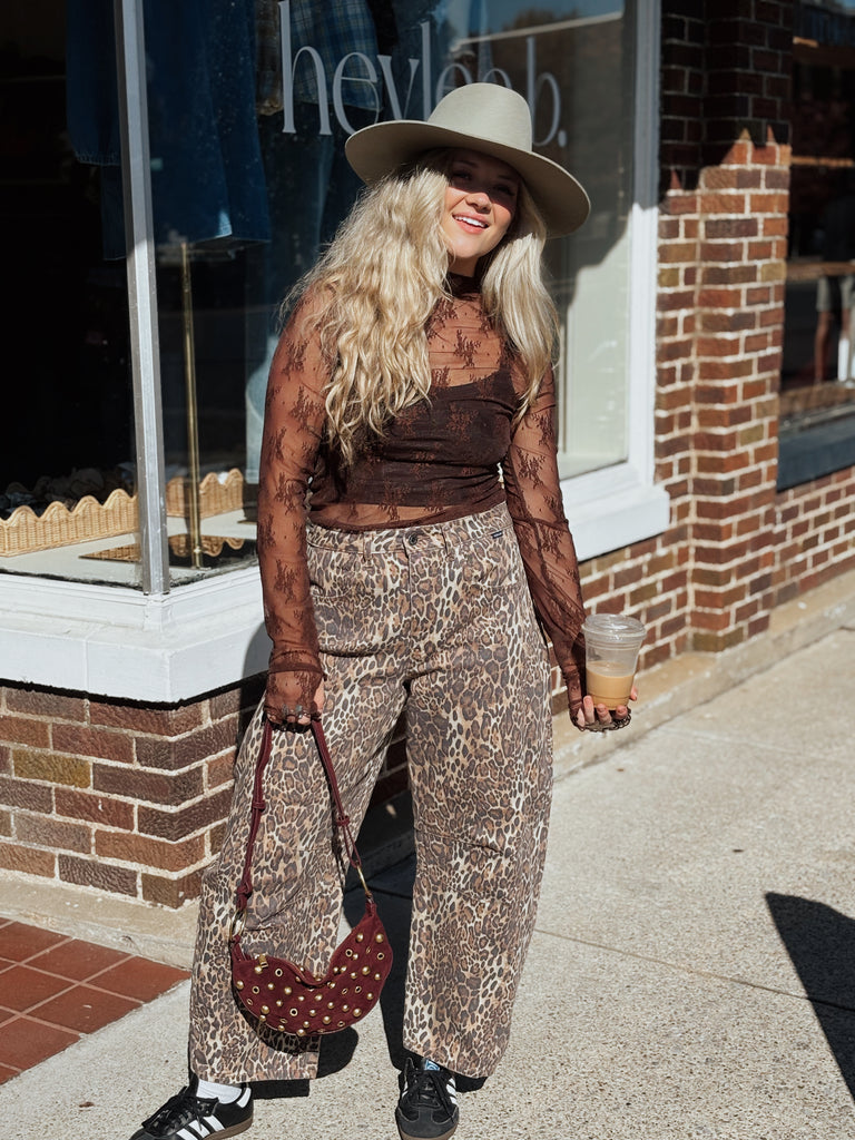 Delicate Grace Lace Top - Coffee