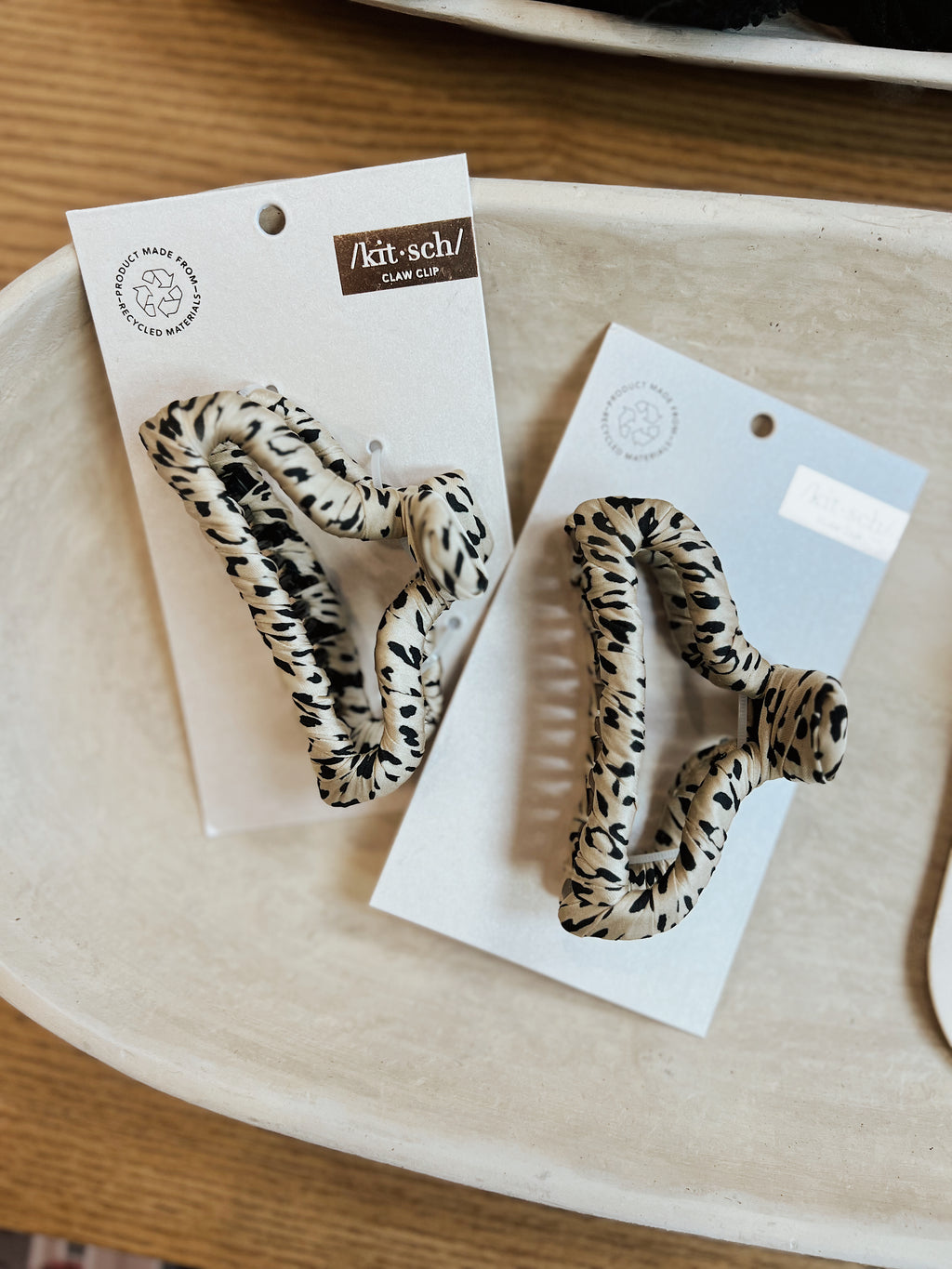 Satin Wrapped Leopard Claw Clip - Kitsch
