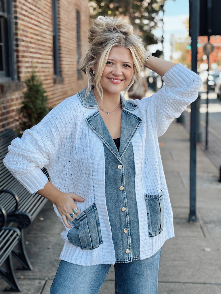 Ivory + Indigo Sweater
