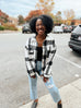 All My Days In Plaid Shacket - Black