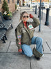 Roping Rodeo Bomber Jacket- Green