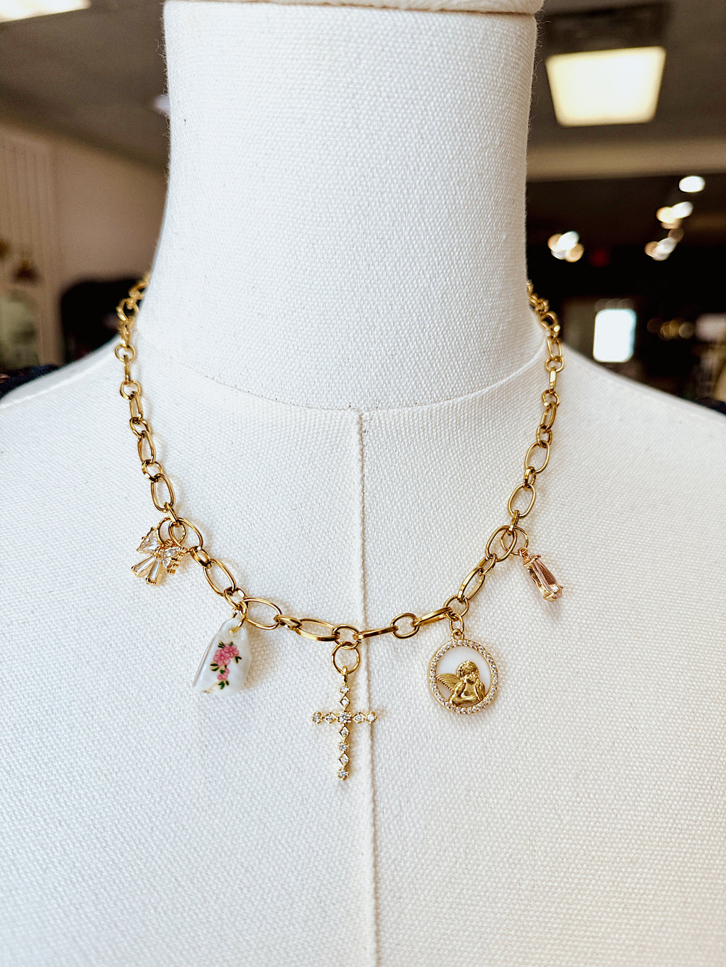 Cross My Heart Charm Necklace