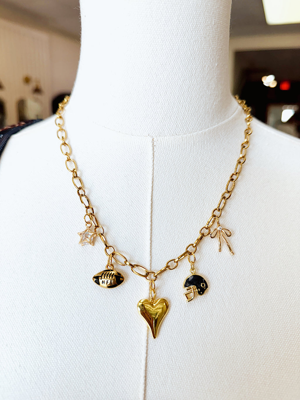 Game Day Glam Charm Necklace