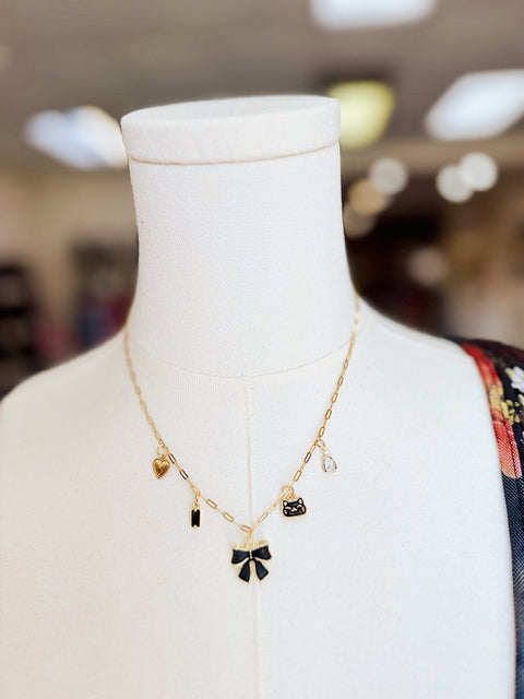 Back in Black Charm Necklace