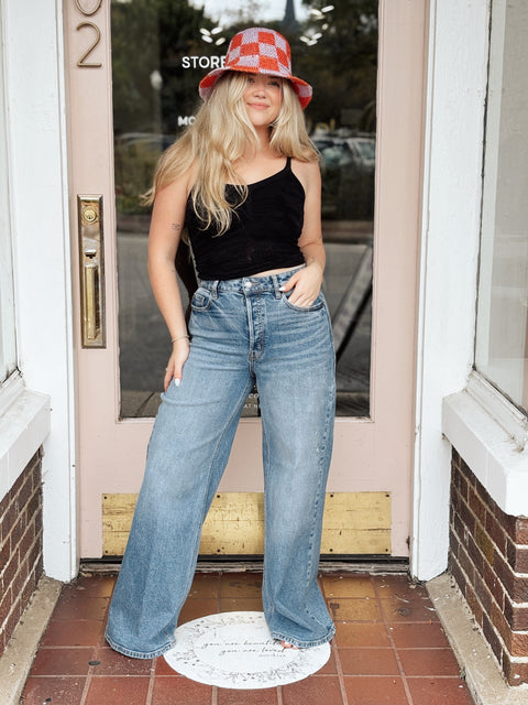 Take Me To Work Wide Leg Jean