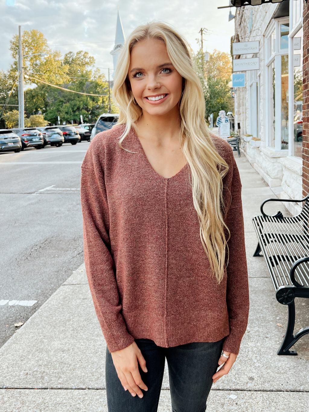 Lift Me Up Sweater- Maroon