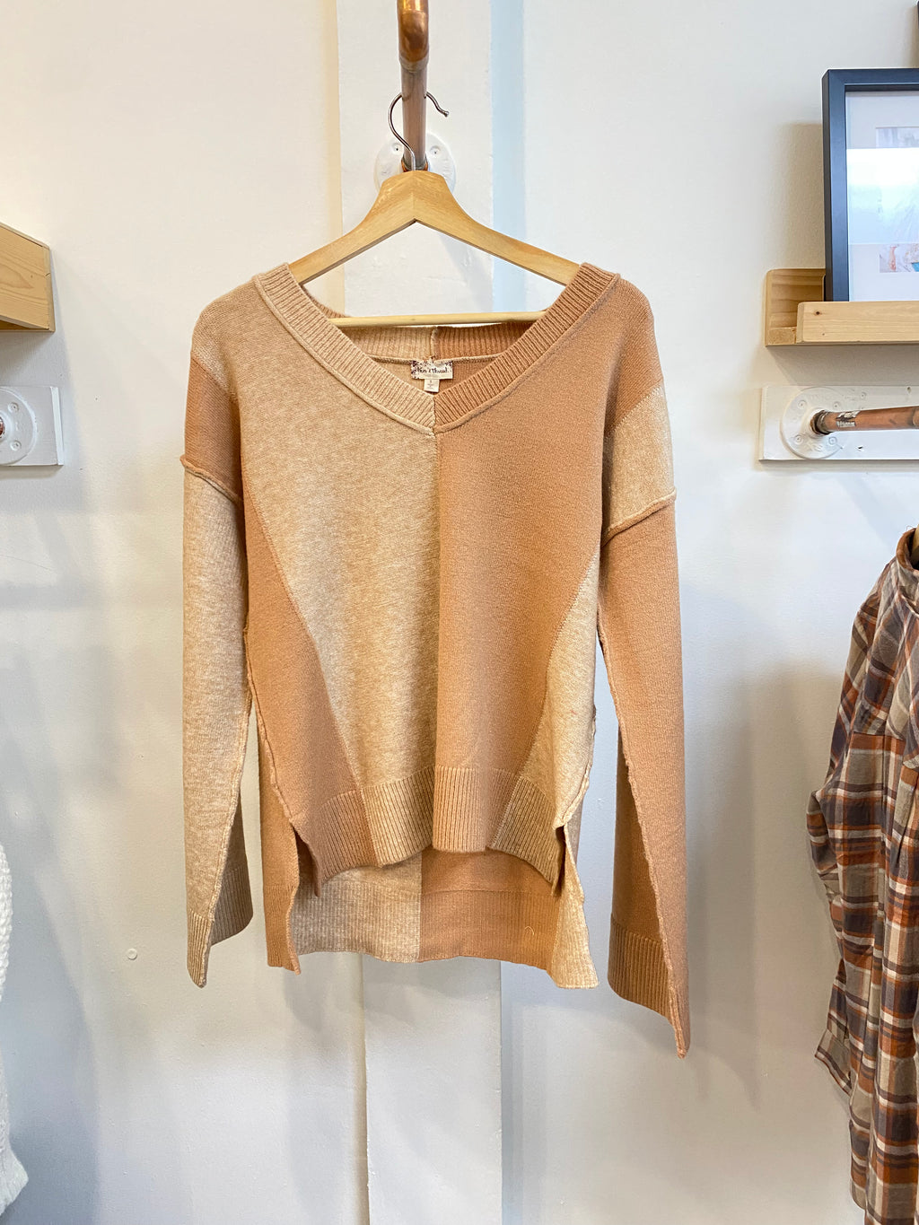 Perfectly You Sweater- Two Tone Peach