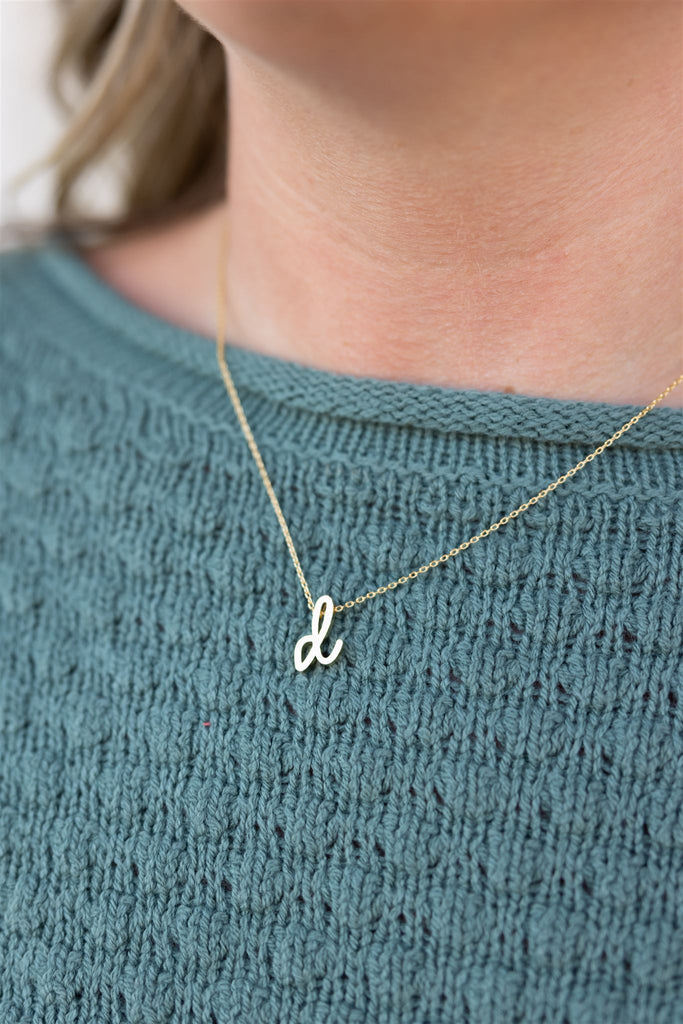 Scripted Initial Necklace