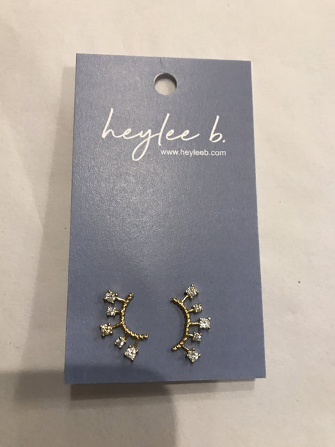Crystal Crescent Studs